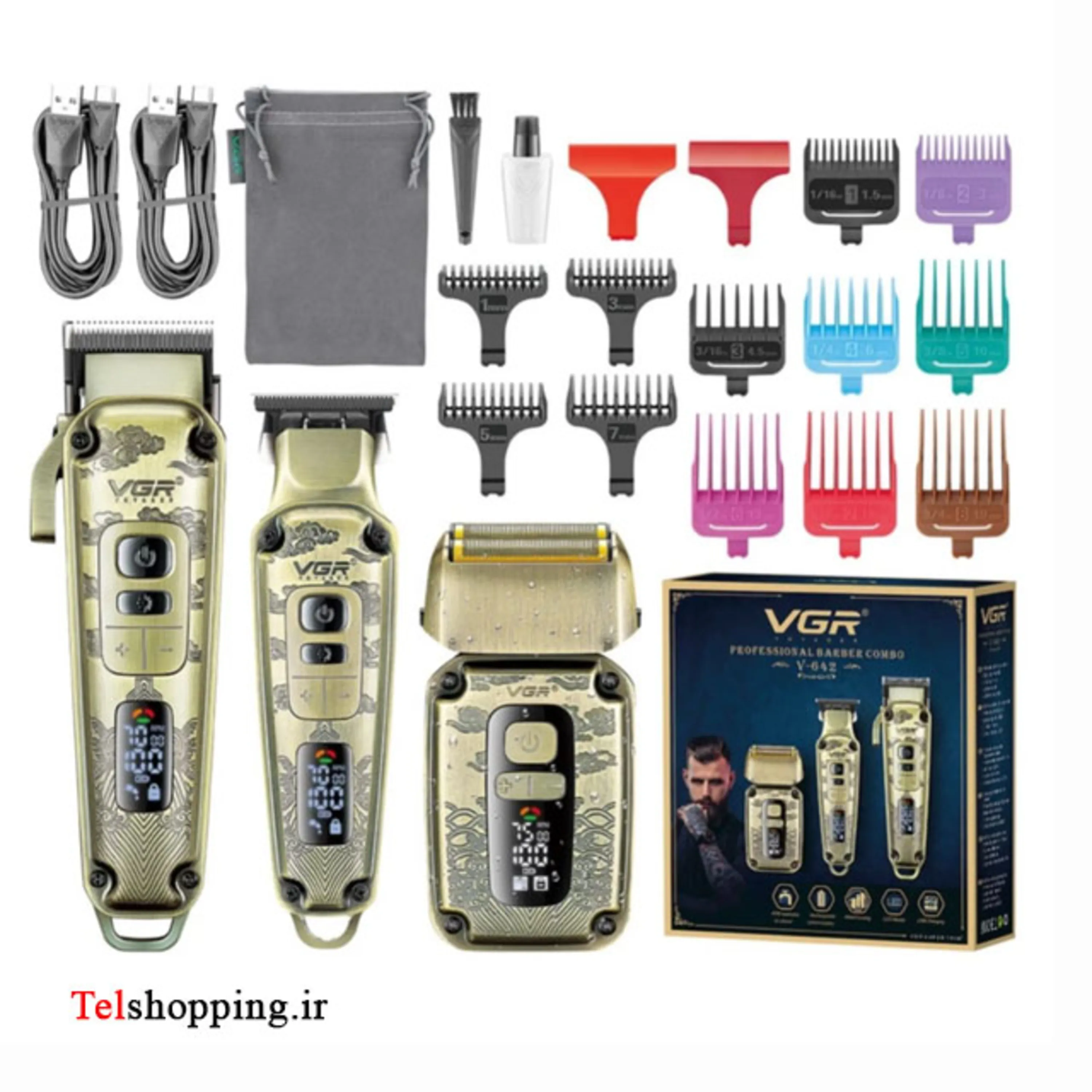 ماشین اصلاح موی سر و صورت وی جی ار مدل V642